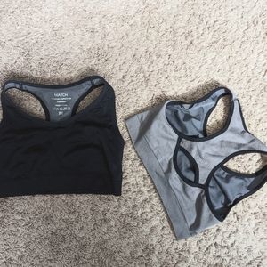 2 pack sports bra black and grey